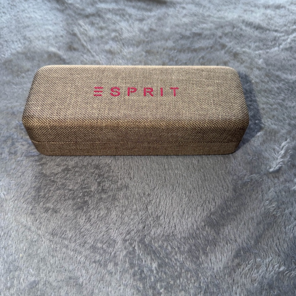 Esprit Tan Eyewear Case with Red Logo